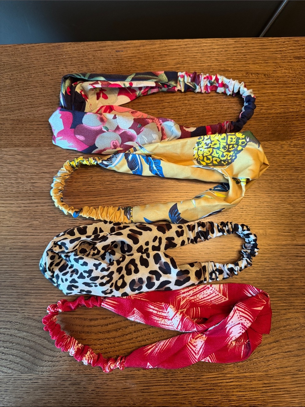 Pack of 4 Women's Printed Elastic Headbands - Multicolor